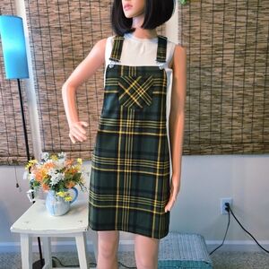 Jolie and Joy Tartan Plaid Pinafore Dress